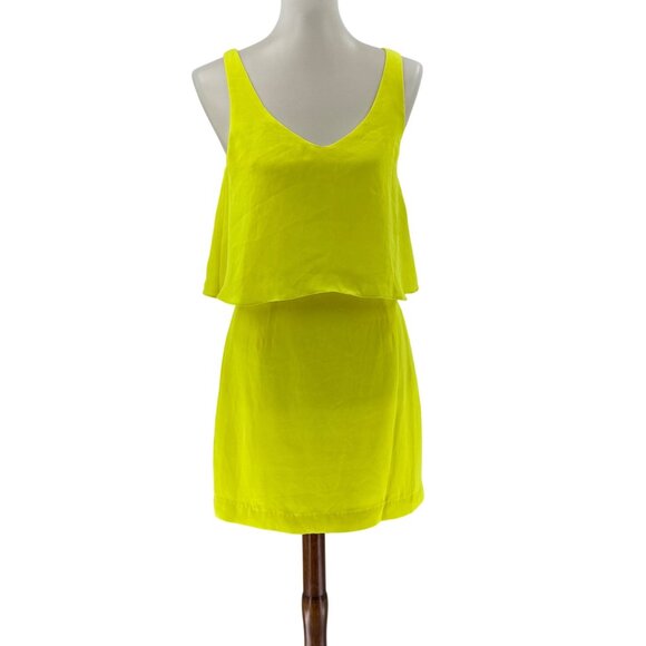 Dolce Vita Yellow Sleeveless Dress Size M Polyester Lace-Up Back - Picture 1 of 9